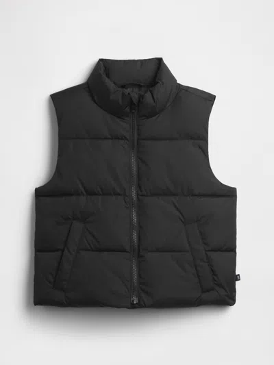 Gap Factory Kids Coldcontrol Relaxed Puffer Vest In Black