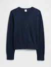 Gap Factory Kids Crewneck Cardigan In Blue