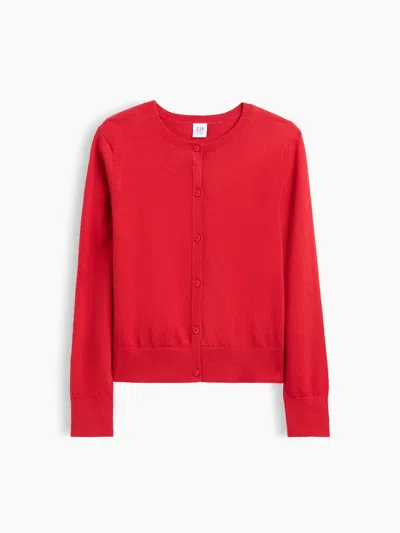 Gap Factory Kids Crewneck Cardigan In Red