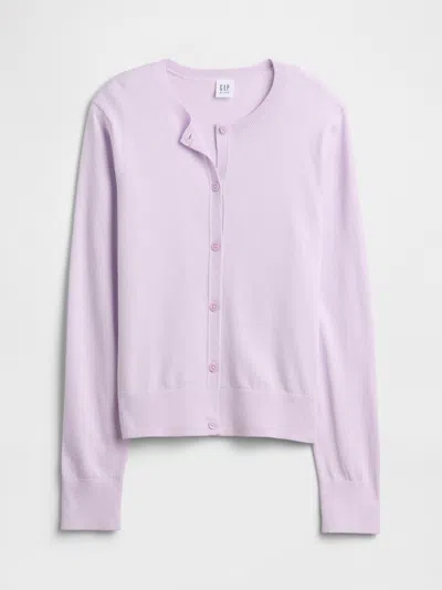 Gap Factory Kids Crewneck Cardigan In Purple