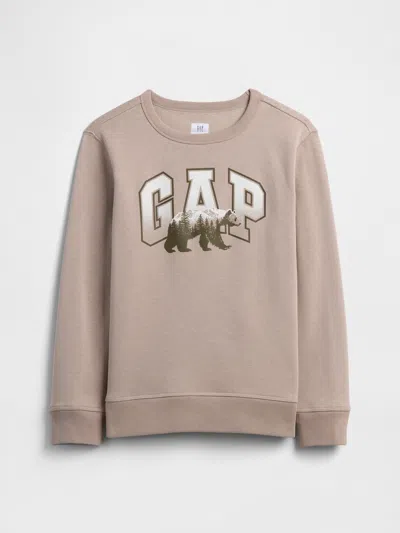Gap Factory Kids Crewneck Graphic Sweatshirt In Neutral