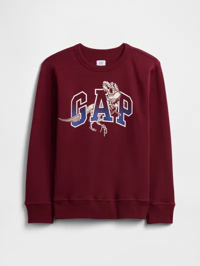 Gap Factory Kids Crewneck Graphic Sweatshirt In Red