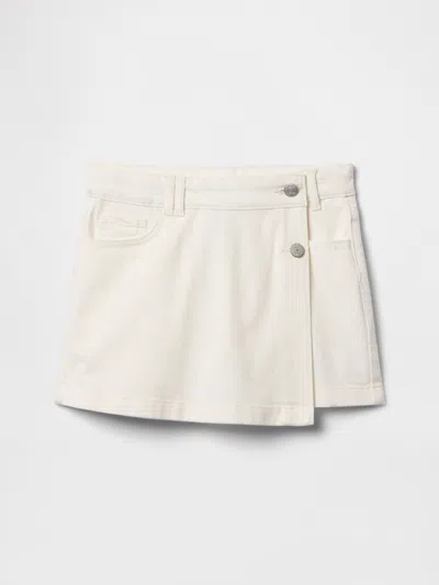 Gap Factory Kids Denim Skort In Neutral
