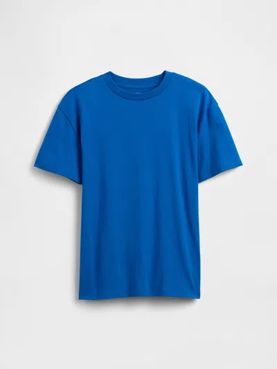 Gap Factory Kids Everyday Soft Relaxed Crewneck T-shirt In Blue