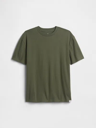 Gap Factory Kids Everyday Soft Relaxed Crewneck T-shirt In Green