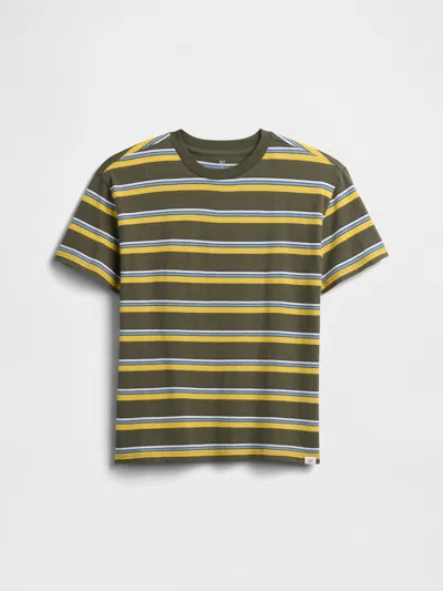 Gap Factory Kids Everyday Soft Relaxed Crewneck T-shirt In Green