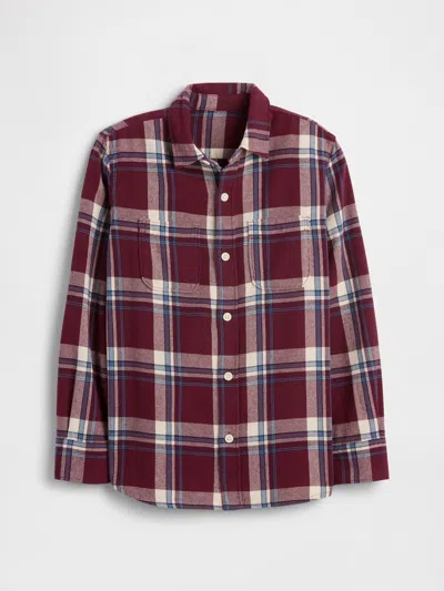 Gap Factory Kids Flannel Shirt In Red