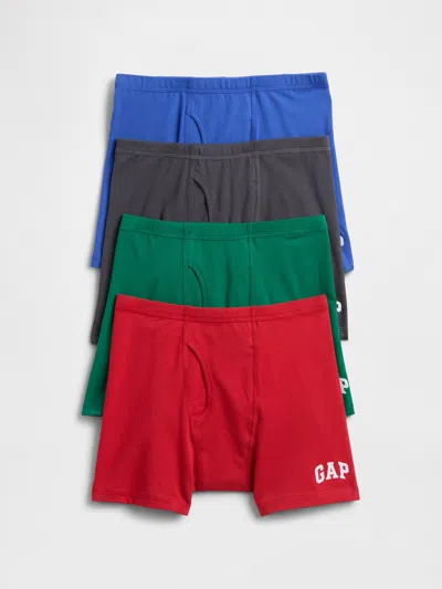 Gap Factory Kids Gap Logo Boxer Briefs (4-pack) In Multi