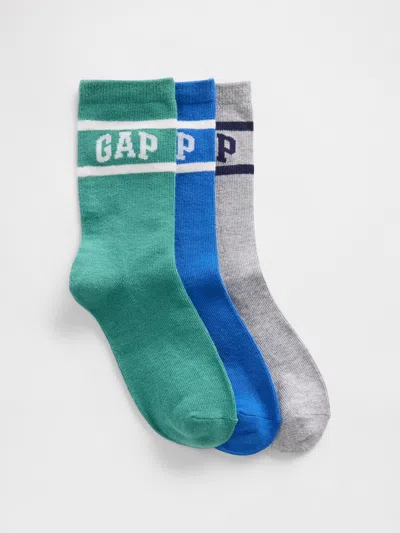Gap Factory Kids Gap Logo Crew Socks (3-pack) In Multi