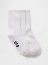 Gap Factory Kids Gap Logo Crew Socks (3-pack) In White