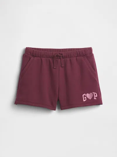 Gap Factory Kids Gap Logo Pull-on Shorts In Burgundy