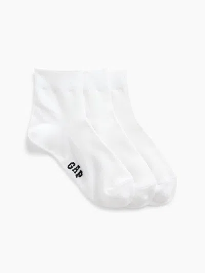 Gap Factory Kids Gap Logo Quarter Crew Socks (3-pack) In Black