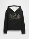 Gap Factory Kids Gap Logo Sherpa Hoodie In Black