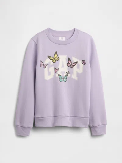 Gap Factory Kids Gap Logo Sweatshirt In Purple