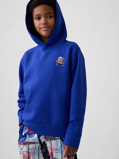 Gap Factory Kids Gapfit Relaxed Tech Hoodie In Royal Blue Gem