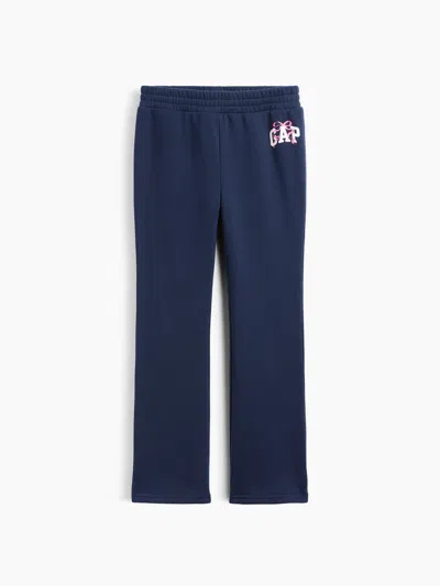 Gap Factory Kids Graphic Bootcut Sweatpants In Tapestry Navy Bow