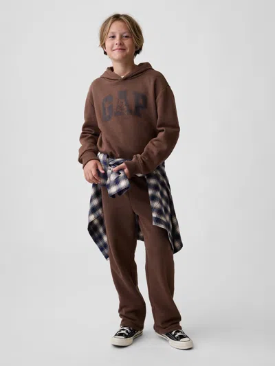 Gap Factory Kids Graphic Hoodie In Amber Wood