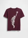 Gap Factory Kids Graphic T-shirt In Burgundy
