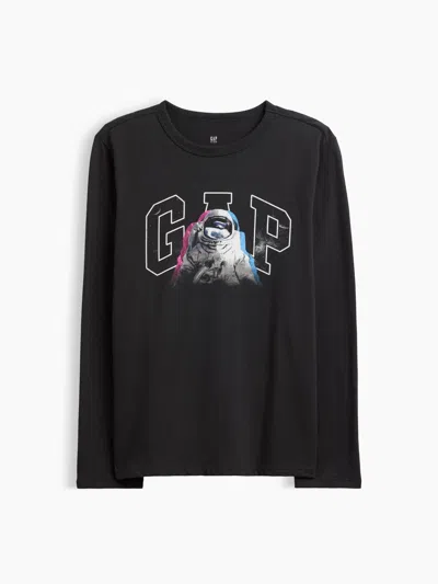 Gap Factory Kids Graphic T-shirt In Black Moonless Night