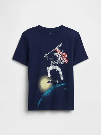 Gap Factory Kids Graphic T-shirt In Blue