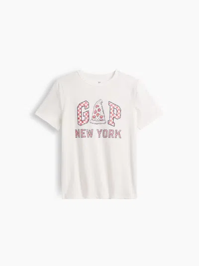 Gap Factory Kids Graphic T-shirt In White Pizza