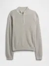 Gap Factory Kids Half-zip Mockneck Sweater In Gray