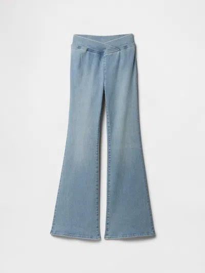 Gap Factory Kids High Rise Pull-on '70s Flare Jeggings In Blue