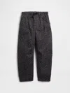 Gap Factory Kids High Rise Pull-on Barrel Jeans In Black