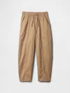 Gap Factory Kids High Rise Pull-on Barrel Pants In Brown