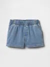 Gap Factory Kids High Rise Pull-on Sweatpant Jean Shorts In Blue