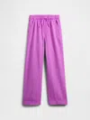 Gap Factory Kids High Rise Pull-on Wide-leg Jeans In Purple