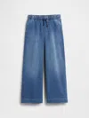 Gap Factory Kids High Rise Pull-on Wide-leg Sweatpant Jeans In Blue