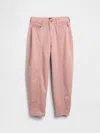 Gap Factory Kids High Rise Seamed Barrel Jeans In Pink