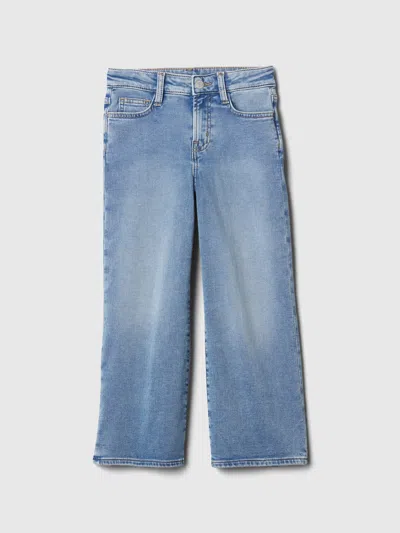 Gap Factory Kids High Rise Wide-leg Ankle Sweatpant Jeans In Blue