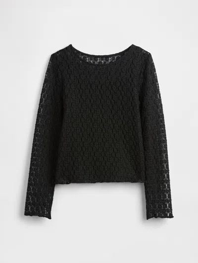 Gap Factory Kids Lace Top In Black