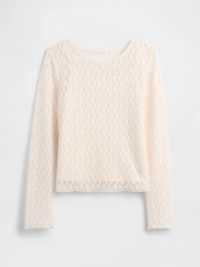 Gap Factory Kids Lace Top In Neutral