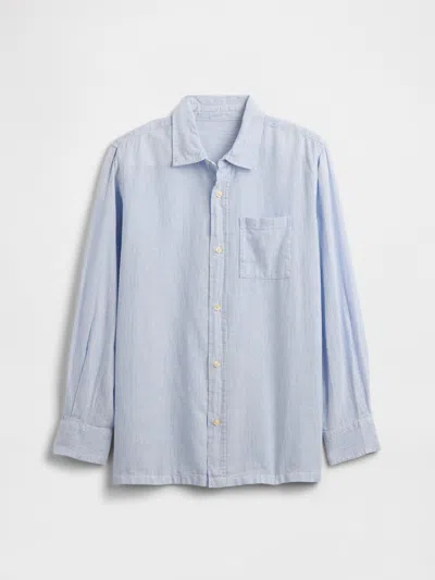 Gap Factory Kids Linen-blend Shirt In Multi