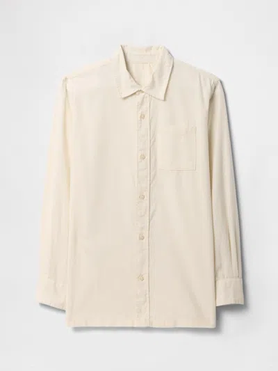 Gap Factory Kids Linen-blend Shirt In Neutral