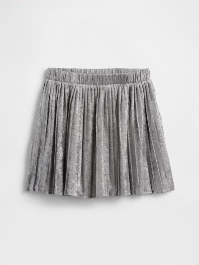 Gap Factory Kids Metallic Shine Skirt In Silver