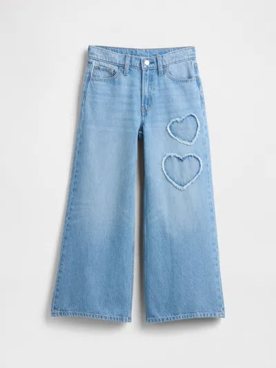 Gap Factory Kids Mid Rise Baggy Jeans In Blue