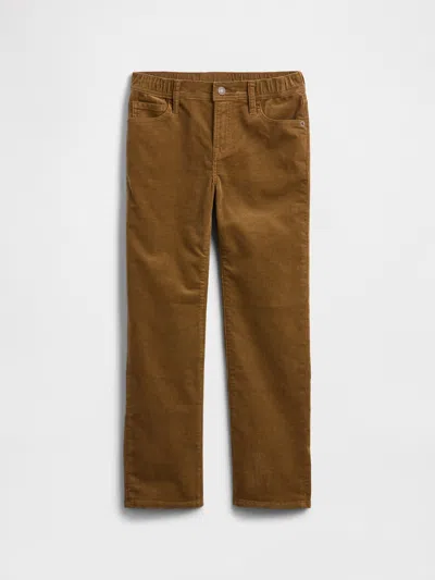 Gap Factory Kids Original Straight Corduroy Pants In Brown