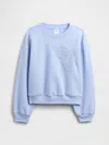 Gap Factory Kids Oversized Crewneck Sweatshirt In Blue