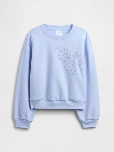 Gap Factory Kids Oversized Crewneck Sweatshirt In Blue