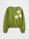 Gap Factory Kids Oversized Crewneck Sweatshirt In Green