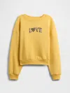 Gap Factory Kids Oversized Crewneck Sweatshirt In Yellow