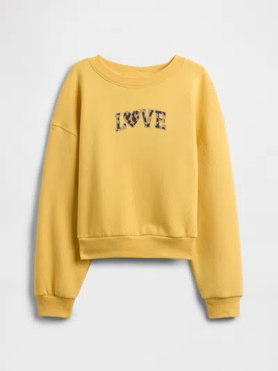 Gap Factory Kids Oversized Crewneck Sweatshirt In Yellow
