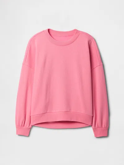 Gap Factory Kids Oversized Fleece Sweatshirt In Pink