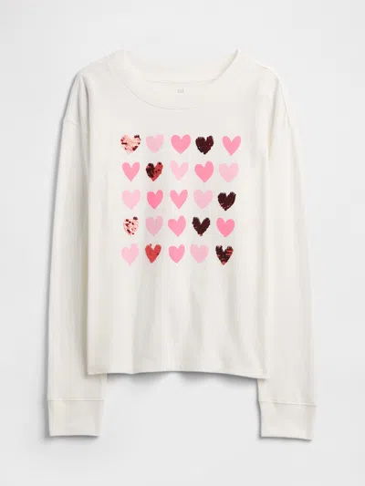 Gap Factory Kids Oversized Graphic T-shirt In White