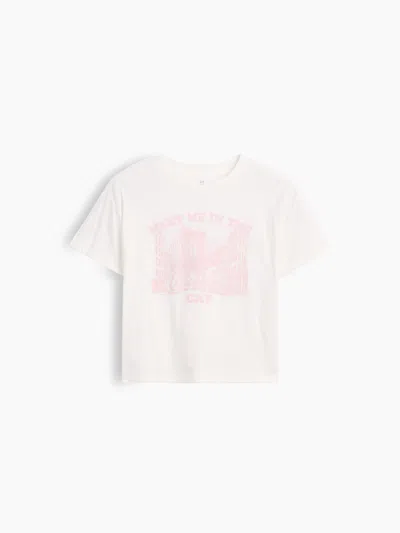 Gap Factory Kids Oversized Graphic T-shirt In White Brooklyn Logo