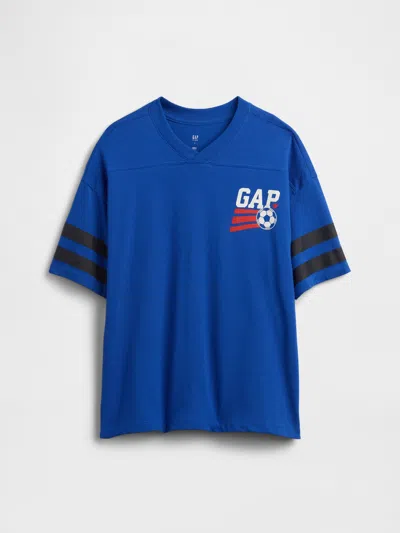 Gap Factory Kids Oversized Soccer T-shirt In Blue